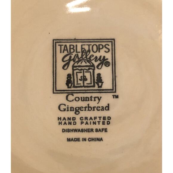 Table Tops Gallery Country Gingerbread 4 1/2" Dip Bowl with Knife - Picture 7 of 9